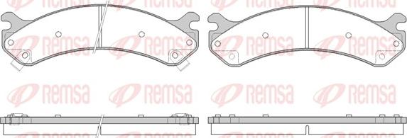 Remsa 0756.02 - Kit pastiglie freno, Freno a disco autozon.pro