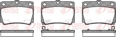 Remsa 0750.02 - Kit pastiglie freno, Freno a disco autozon.pro