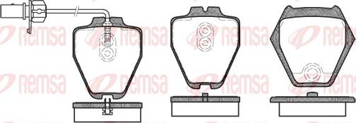 Remsa 0752.02 - Kit pastiglie freno, Freno a disco autozon.pro