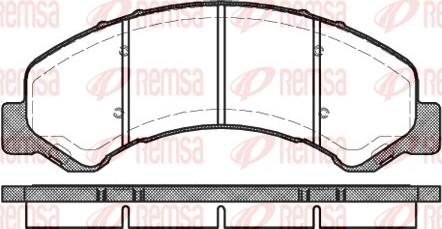 Remsa 0763.00 - Kit pastiglie freno, Freno a disco autozon.pro