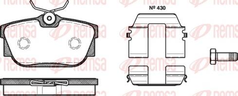 Remsa 0767.10 - Kit pastiglie freno, Freno a disco autozon.pro