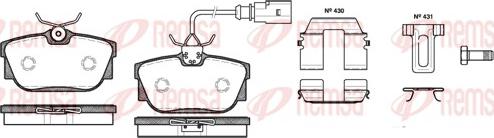 Remsa 0767.12 - Kit pastiglie freno, Freno a disco autozon.pro