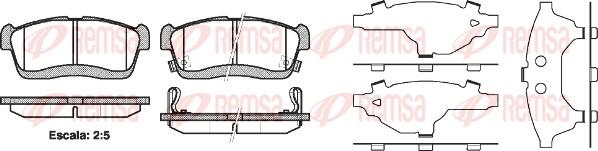 Remsa 0724.42 - Kit pastiglie freno, Freno a disco autozon.pro