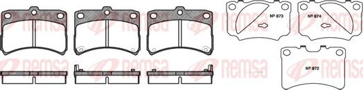 Remsa 0723.02 - Kit pastiglie freno, Freno a disco autozon.pro