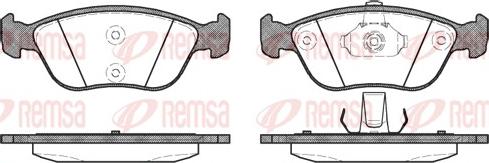 Remsa 0722.00 - Kit pastiglie freno, Freno a disco autozon.pro