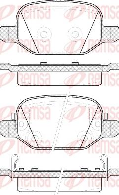 Remsa 0727.52 - Kit pastiglie freno, Freno a disco autozon.pro