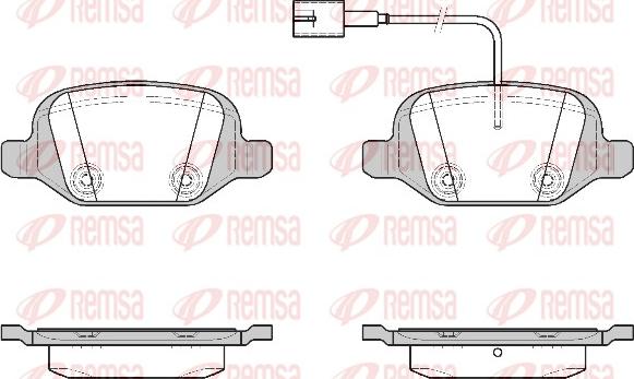 Remsa 0727.22 - Kit pastiglie freno, Freno a disco autozon.pro