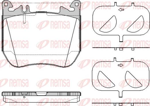 Remsa 1951.00 - Kit pastiglie freno, Freno a disco autozon.pro