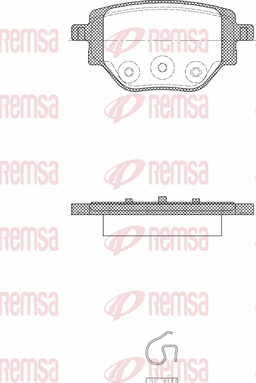 Remsa 1905.00 - Kit pastiglie freno, Freno a disco autozon.pro