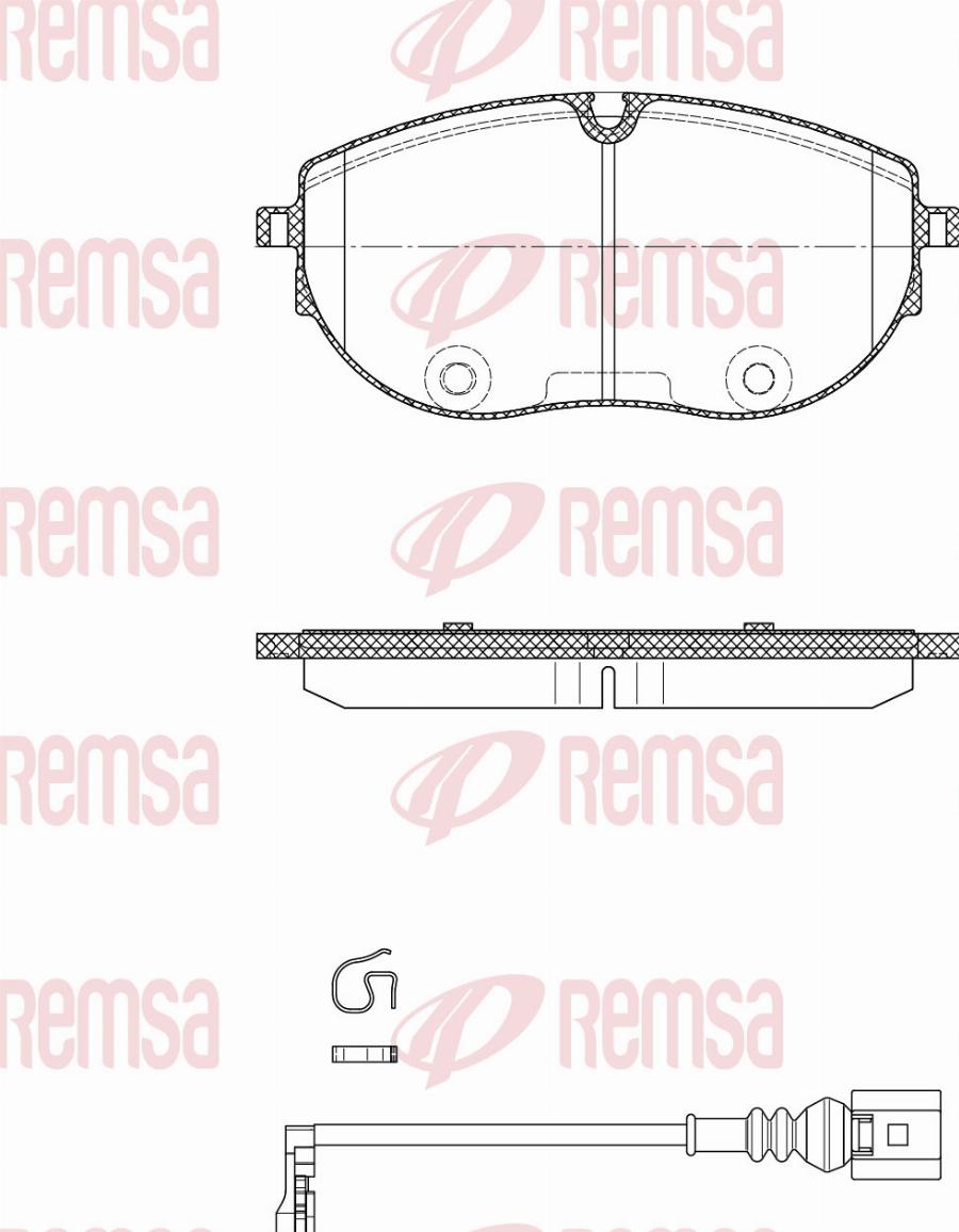 Remsa 1919.01 - Kit pastiglie freno, Freno a disco autozon.pro