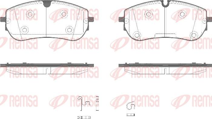 Remsa 1989.00 - Kit pastiglie freno, Freno a disco autozon.pro