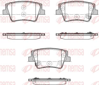 Remsa 1935.02 - Kit pastiglie freno, Freno a disco autozon.pro