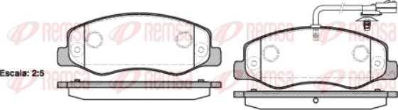 Remsa 1442.01 - Kit pastiglie freno, Freno a disco autozon.pro