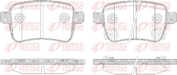 Remsa 1450.12 - Kit pastiglie freno, Freno a disco autozon.pro