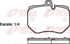 Remsa 1400.00 - Kit pastiglie freno, Freno a disco autozon.pro