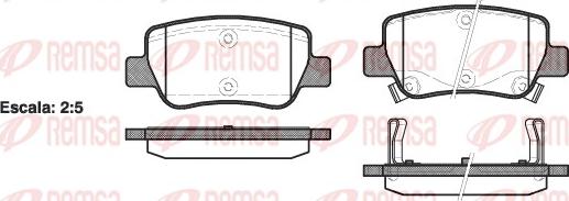 Remsa 1403.02 - Kit pastiglie freno, Freno a disco autozon.pro