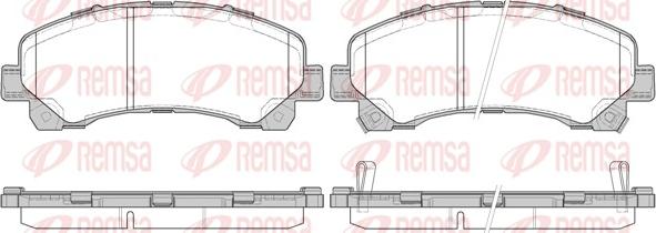 Remsa 1407.00 - Kit pastiglie freno, Freno a disco autozon.pro