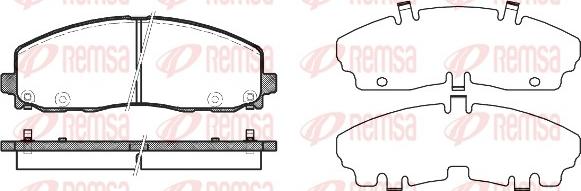 Remsa 1484.04 - Kit pastiglie freno, Freno a disco autozon.pro