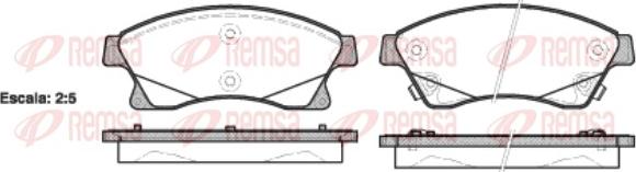 Remsa 1431.12 - Kit pastiglie freno, Freno a disco autozon.pro