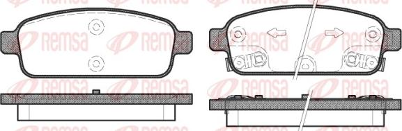 Remsa 1432.12 - Kit pastiglie freno, Freno a disco autozon.pro