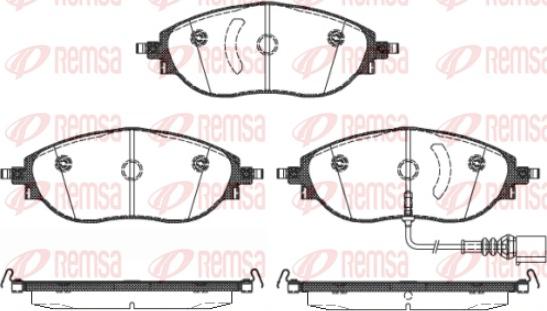 Remsa 1470.01 - Kit pastiglie freno, Freno a disco autozon.pro