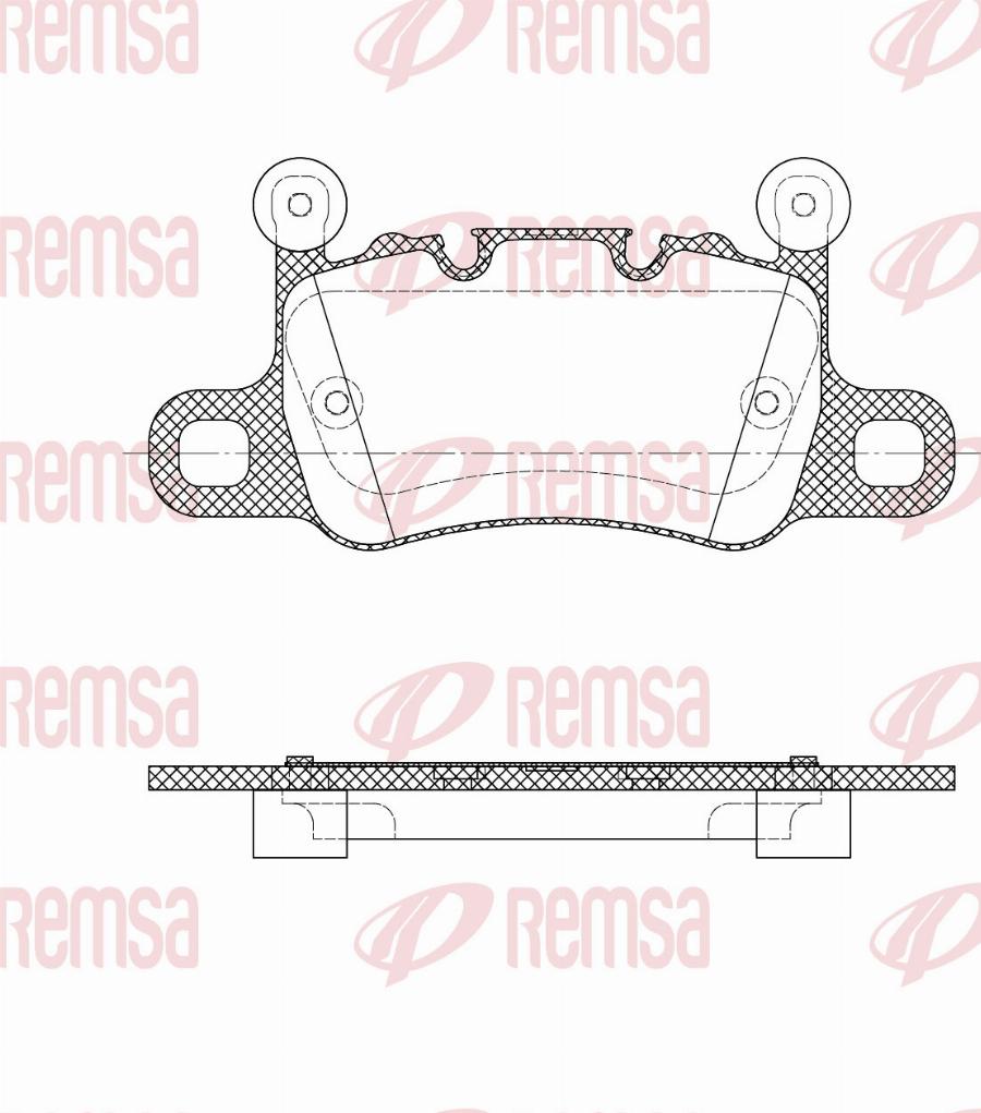 Remsa 1598.40 - Kit pastiglie freno, Freno a disco autozon.pro