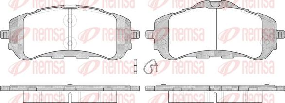 Remsa 1559.00 - Kit pastiglie freno, Freno a disco autozon.pro