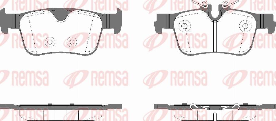 Remsa 1551.11 - Kit pastiglie freno, Freno a disco autozon.pro