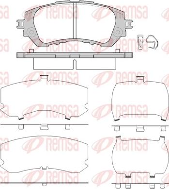 Remsa 1558.00 - Kit pastiglie freno, Freno a disco autozon.pro