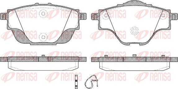 Remsa 1557.00 - Kit pastiglie freno, Freno a disco autozon.pro