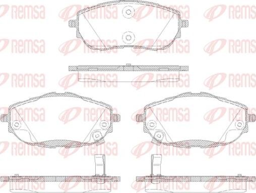 Remsa 1561.02 - Kit pastiglie freno, Freno a disco autozon.pro