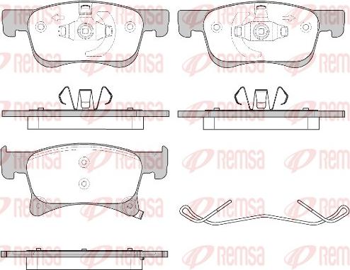 Remsa 1580.02 - Kit pastiglie freno, Freno a disco autozon.pro