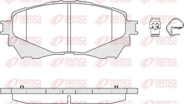 Remsa 1538.04 - Kit pastiglie freno, Freno a disco autozon.pro