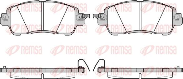 Remsa 1656.04 - Kit pastiglie freno, Freno a disco autozon.pro