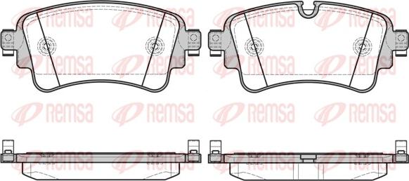 Remsa 1669.08 - Kit pastiglie freno, Freno a disco autozon.pro