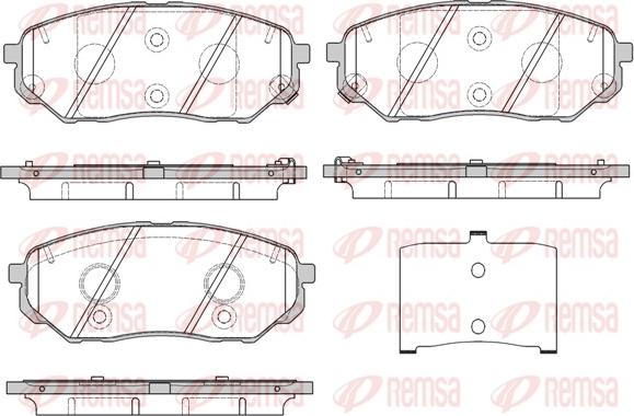 Remsa 1661.02 - Kit pastiglie freno, Freno a disco autozon.pro