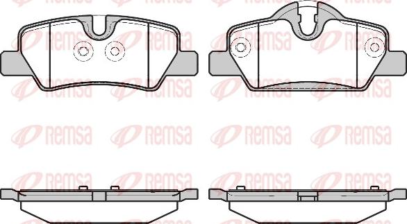 Remsa 1600.00 - Kit pastiglie freno, Freno a disco autozon.pro