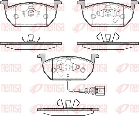 Remsa 1601.01 - Kit pastiglie freno, Freno a disco autozon.pro