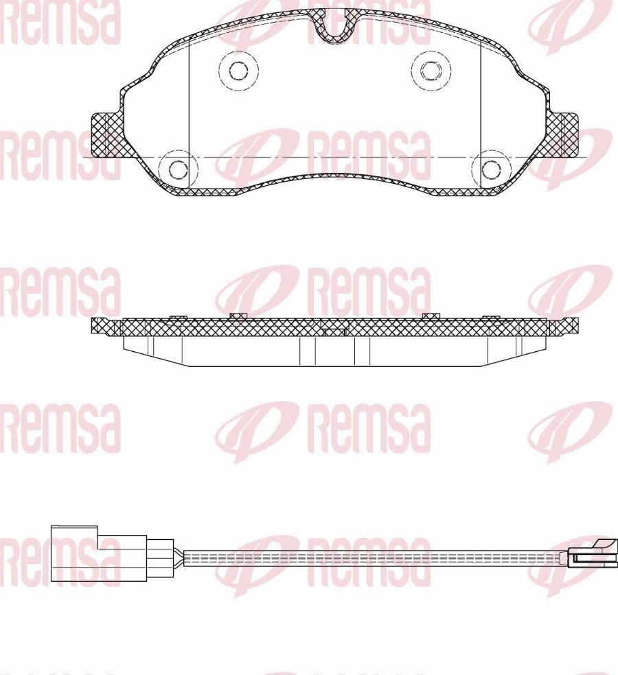 Remsa 1602.12 - Kit pastiglie freno, Freno a disco autozon.pro