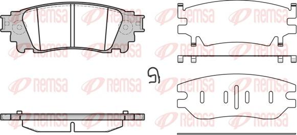 Remsa 1636.00 - Kit pastiglie freno, Freno a disco autozon.pro