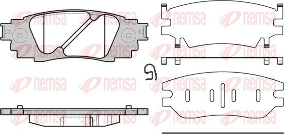 Remsa 1636.10 - Kit pastiglie freno, Freno a disco autozon.pro