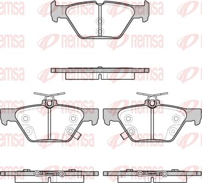 Remsa 1638.02 - Kit pastiglie freno, Freno a disco autozon.pro