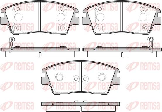 Remsa 1676.02 - Kit pastiglie freno, Freno a disco autozon.pro