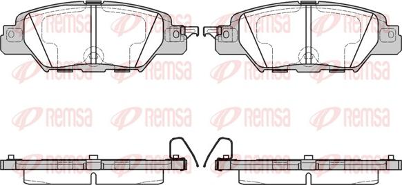 Remsa 1677.00 - Kit pastiglie freno, Freno a disco autozon.pro