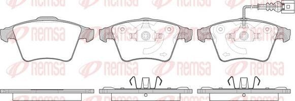 Remsa 1045.11 - Kit pastiglie freno, Freno a disco autozon.pro