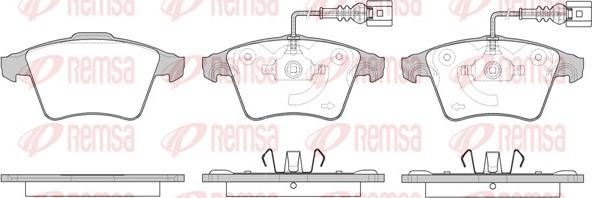 Remsa 1045.22 - Kit pastiglie freno, Freno a disco autozon.pro