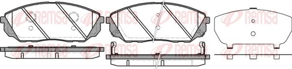 Remsa 1041.12 - Kit pastiglie freno, Freno a disco autozon.pro