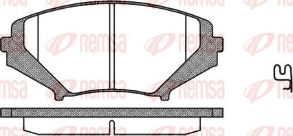 Remsa 1080.01 - Kit pastiglie freno, Freno a disco autozon.pro