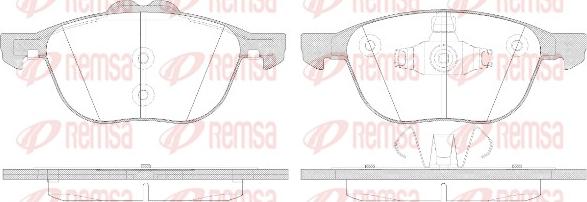 Remsa 1082.50 - Kit pastiglie freno, Freno a disco autozon.pro