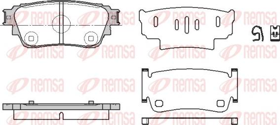 Remsa 1861.00 - Kit pastiglie freno, Freno a disco autozon.pro